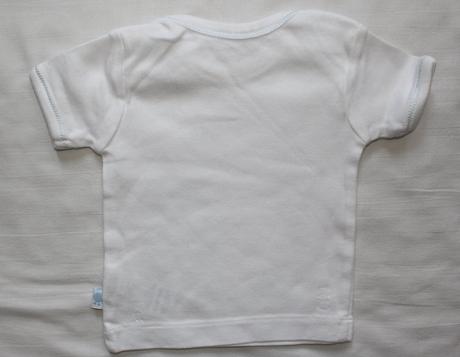 V148. sněhově bílé tričko, mothercare,56