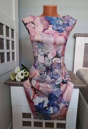 Květované šaty, h&m,s