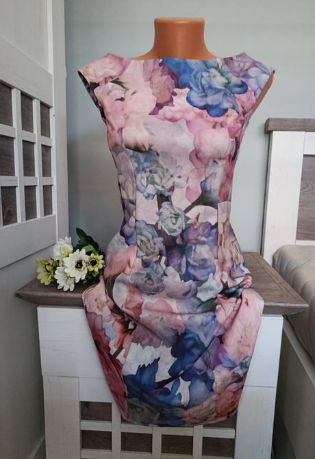 Květované šaty, h&m,s