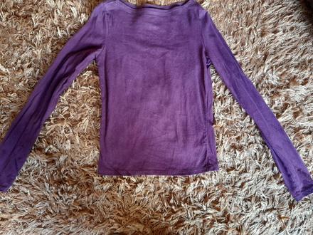 Triko dlouhý rukáv fialové, 140