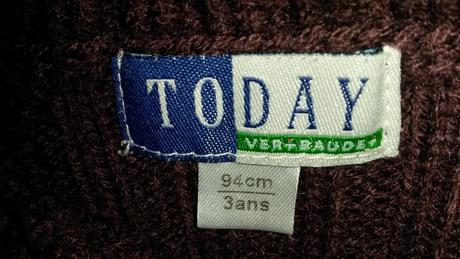 Žebrovaný bordó rolák vel. 92-98, 92