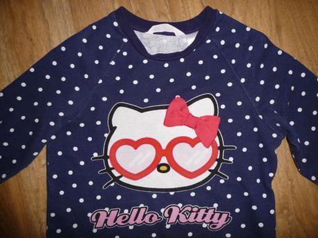 Mikina s kitty od h&m na 6-8l- vel.122/128, h&m,122