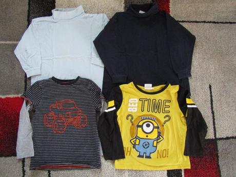 Trička + roláky vel.116 - 4 ks, f&f,116