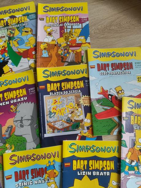 Simpsonovi časopisy, 11 ks, rok 2017,