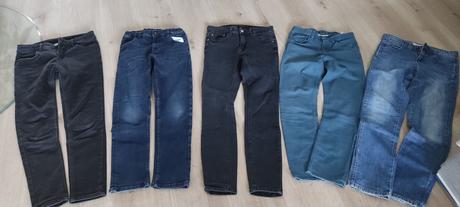 5x krásné džíny vel. 146-152 se, h&m,146