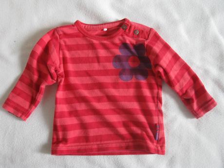 Červené triko s kytkou, name it,62