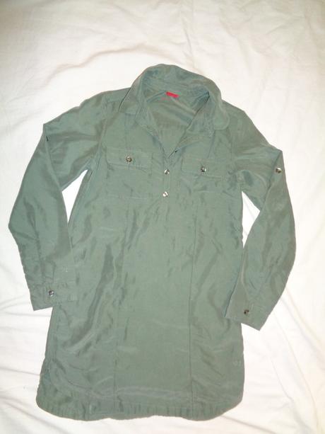 Luxusní khaki košilové šaty, s.oliver,134