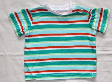 V281. pruhované tričko 0-3 měs., 62