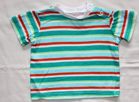 V281. pruhované tričko 0-3 měs., 62