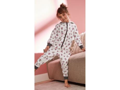 Srdíčkový overal fleecový smetanový vel. 86/92, lupilu,86 / 92