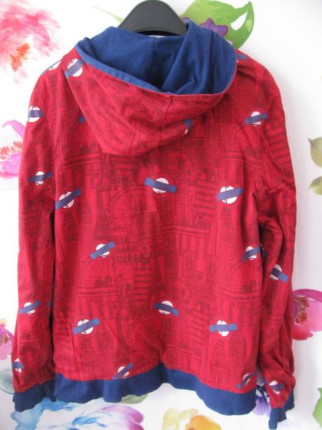 Dětská, oboustranná bavlněná mikina s kapucí, desigual,164