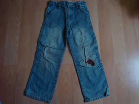 Džíny pro kluky - vel. 122 (6-7 let), denim,122