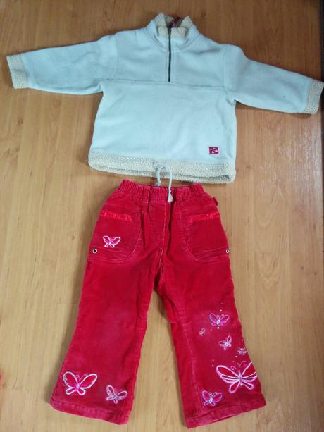 Manžestr kalhoty, mikina flauš,1,5 roku, 2 roky, george,92