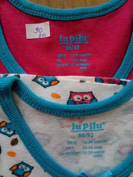 2 x tílko, lupilu, 86/92, lupilu,86