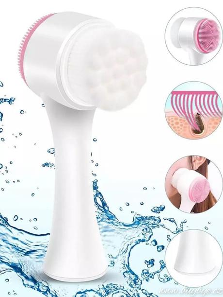 Čistící kartáček face cleaning duo brush, 