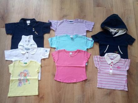 8 x tričko krátký rukáv, vel 86-92, 86