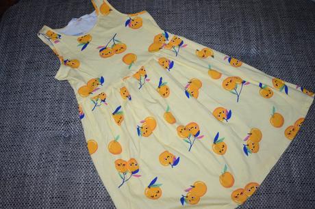 Bavlněné šaty h&m s mandarinkama, 134/140, h&m,134