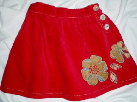 Krásná červená teplejší sukýnka, next,98