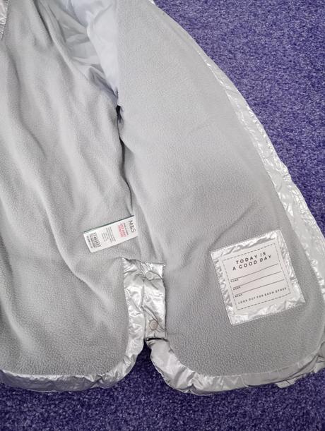 Nová metalická dívčí bunda ms, vel. 11-12 let, marks & spencer,152