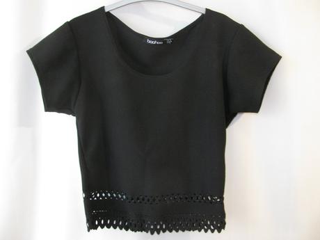 Elastická černá halenka boohoo, 42