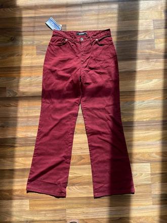 Nové vínové džíny, vel cca s, smf jeans, s