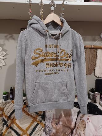 Šedá mikina superdry, superdry,164
