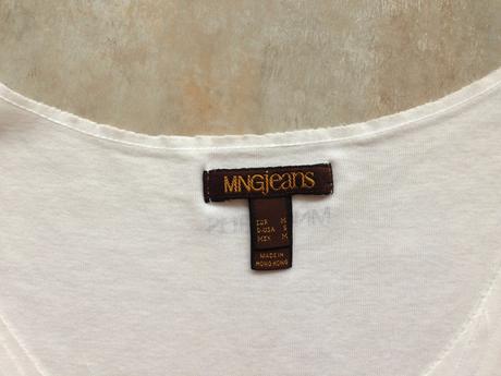 Bílé tričko s korunkou zn. mango jeans, vel.m, 38, mango,m