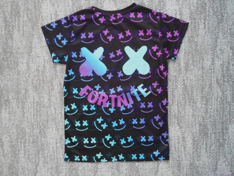 Černé tričko triko krátký rukáv fortnite, 140