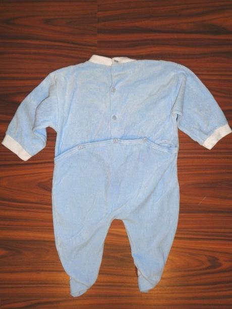Krásný sametový modrý overal s kravičkou, adams,68