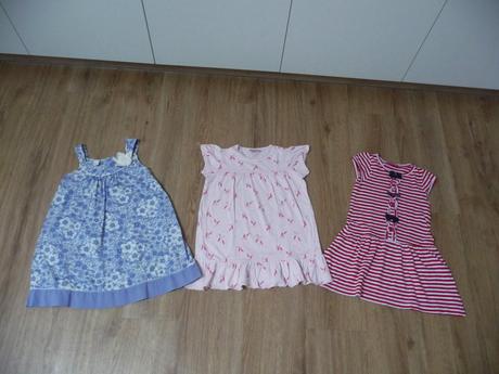 3x dívčí letní šaty vel. 92/98, 98/104, 98