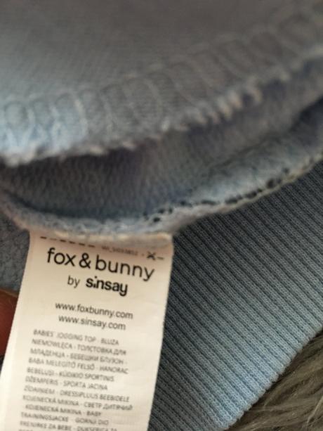 Mikina zn fox&bunny sinsay vel.80, sinsay,80