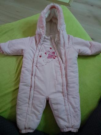 Překrásná růžová kombinéza na holčičku zimní, ladybird,80