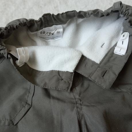 Zateplené kalhoty 1-2roky, okay,86