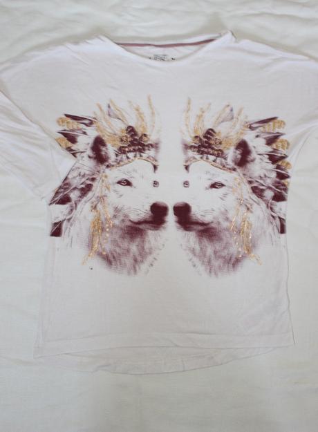 Va40 tričko se zářivou zvířecí aplikací 7-8 let, f&f,128