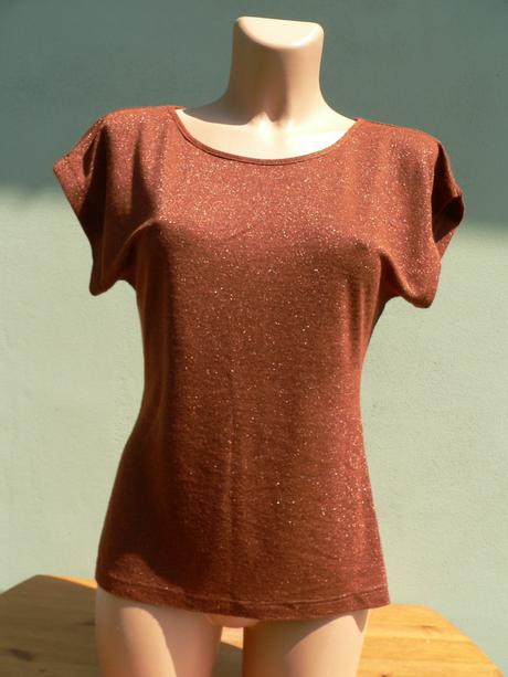 Třpytivý top h&m - vel.38, h&m,38