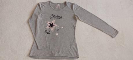 Dívčí tričko s dlouhým rukávem, lewro,140