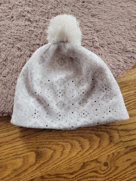 Zimní čepice s bambulkou a kamínky vel. 4roky, rdx,122