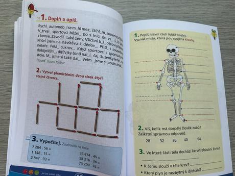 Vyplňovací sešity - 5. třída, matematika, čj, 4 ks,
