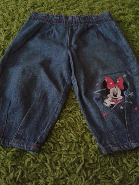 Riflové kalhoty minniemouse, disney,80