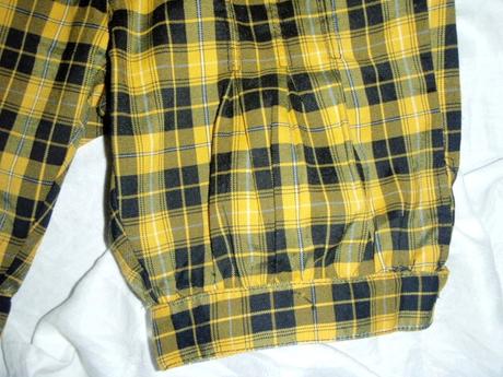 Luxusní káro kraťasy - žlutočerná kombinace, 164