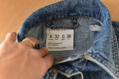 Džínová bunda vel. 32, primark,32