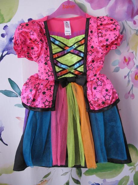 Karnevalové šaty s kloboučkem,duhová víla,princezn,