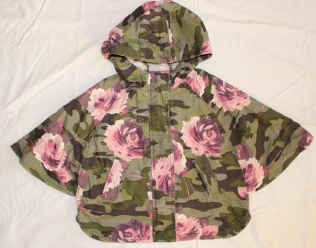 Op602. růžičkové pončo - bunda 5 let, gap,110