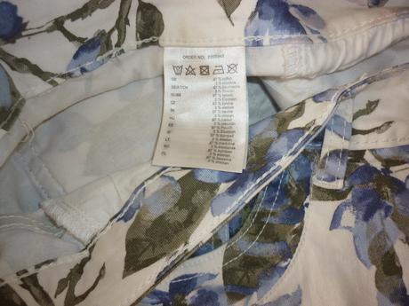 Světlé květované dámské 7/8 kalhoty takko fashion, takko,36