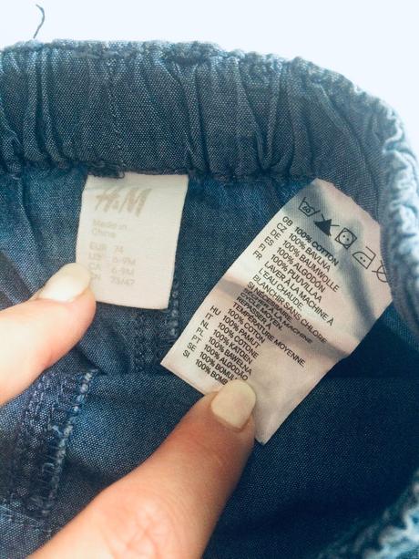 Kraťasky -v.6-9 měsiců, h&m,74
