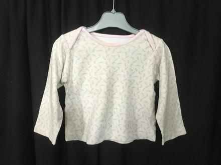 Vel. 86 starorůžové triko s kvítky, 86