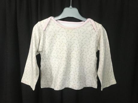 Vel. 86 starorůžové triko s kvítky, 86