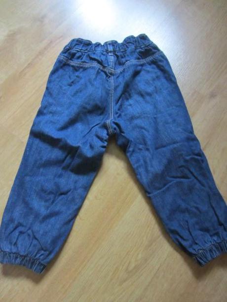 Podšité, zateplené srdíčkové džíny, rifle, h&m,92