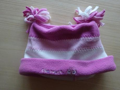 Zimní fleesová čepice s pruhy, vel, 74/80, cherokee,74