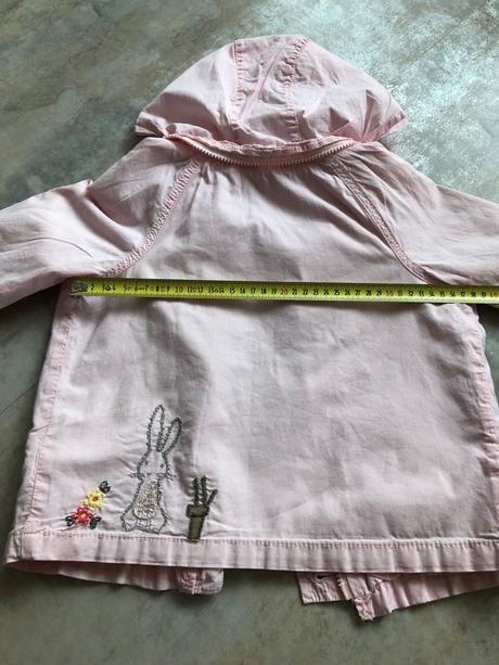 Růžová bunda kapuce jaro next 2-3r., 98cm zajíček, next,98